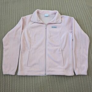 Columbia Benton Springs Full Zip Fleece Jacket Pink XL Light Pink Woman